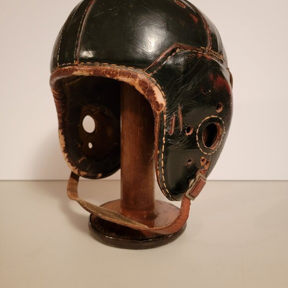 Vintage 1940's Leather Football Helmet - Picture 11 of 11